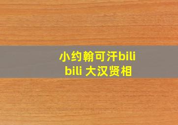 小约翰可汗bili bili 大汉贤相